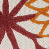 8' X 11' Red Multi Colored Floral Indoor Outdoor Area Rug - Homeroots - Flyclothing LLC