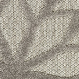 2' X 10' Gray Floral Indoor Outdoor Area Rug - Homeroots
