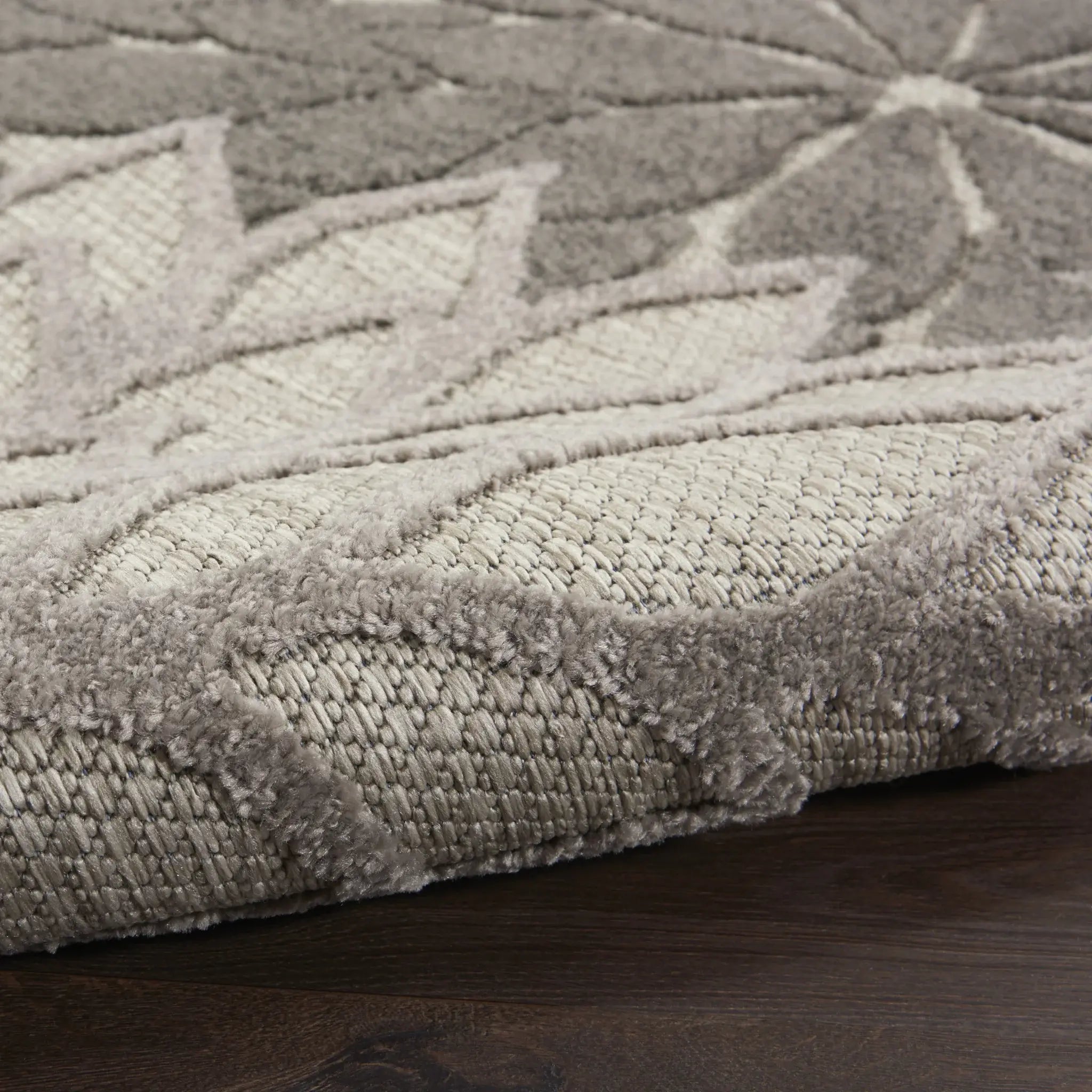 2' X 12' Silver and Gray Indoor Outdoor Runner Rug - Homeroots - Flyclothing LLC