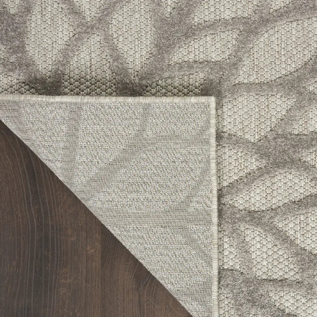 2' X 12' Silver and Gray Indoor Outdoor Runner Rug - Homeroots - Flyclothing LLC