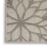 4' X 6' Gray Floral Indoor Outdoor Area Rug - Homeroots - Flyclothing LLC