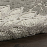 4' X 6' Gray Floral Indoor Outdoor Area Rug - Homeroots - Flyclothing LLC