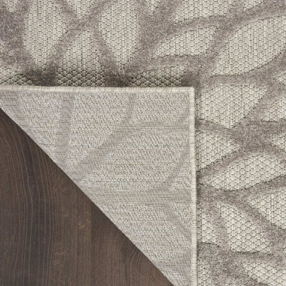 4' X 6' Gray Floral Indoor Outdoor Area Rug - Homeroots - Flyclothing LLC