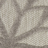4' Round Gray Round Floral Indoor Outdoor Area Rug - Homeroots - Flyclothing LLC