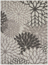 7' X 10' Gray Floral Indoor Outdoor Area Rug - Homeroots - Flyclothing LLC