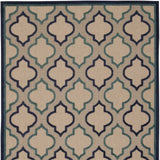 4' X 6' Blue And Ivory Geometric Indoor Outdoor Area Rug - Homeroots