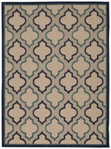 5' X 8' Blue And Ivory Indoor Outdoor Area Rug - Homeroots - Flyclothing LLC