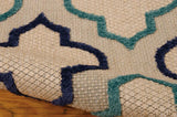 5' X 8' Blue And Ivory Indoor Outdoor Area Rug - Homeroots - Flyclothing LLC