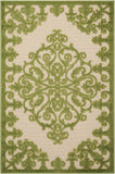 3' X 4' Green Damask Indoor Outdoor Area Rug - Homeroots - Flyclothing LLC