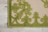 3' X 4' Green Damask Indoor Outdoor Area Rug - Homeroots