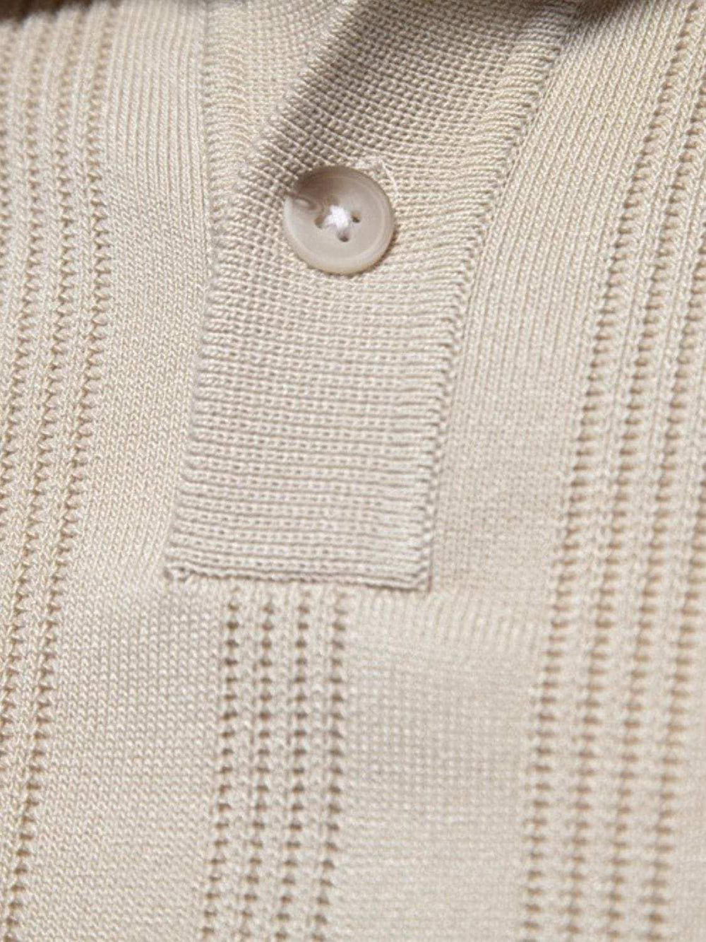 Men's Collared Neck Short Sleeve Knit Polo - Trendsi - Flyclothing LLC