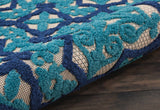 3' X 4' Blue And Ivory Moroccan Indoor Outdoor Area Rug - Homeroots