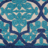 3' X 4' Blue And Ivory Moroccan Indoor Outdoor Area Rug - Homeroots