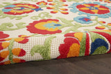 2' X 10' Green And Ivory Floral Indoor Outdoor Area Rug - Homeroots - Flyclothing LLC