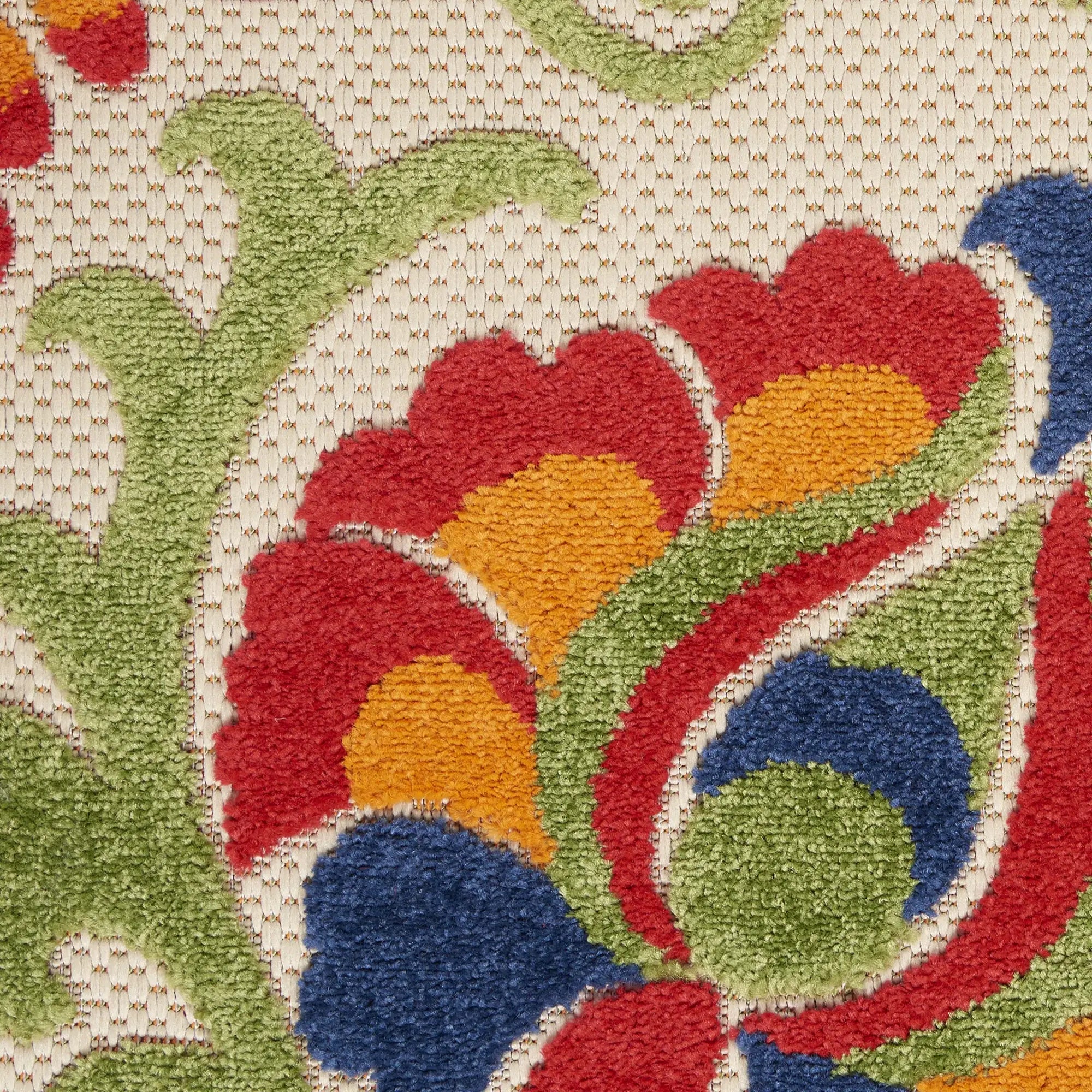 5' X 8' Green And Ivory Indoor Outdoor Area Rug - Homeroots - Flyclothing LLC