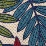 2' X 6' Ivory And Blue Floral Indoor Outdoor Area Rug - Homeroots - Flyclothing LLC