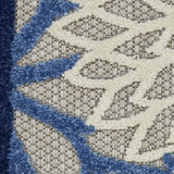 4' X 6' Blue And Gray Floral Indoor Outdoor Area Rug - Homeroots - Flyclothing LLC