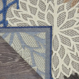4' X 6' Blue And Gray Floral Indoor Outdoor Area Rug - Homeroots - Flyclothing LLC