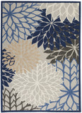 5' X 8' Blue And Gray Indoor Outdoor Area Rug - Homeroots