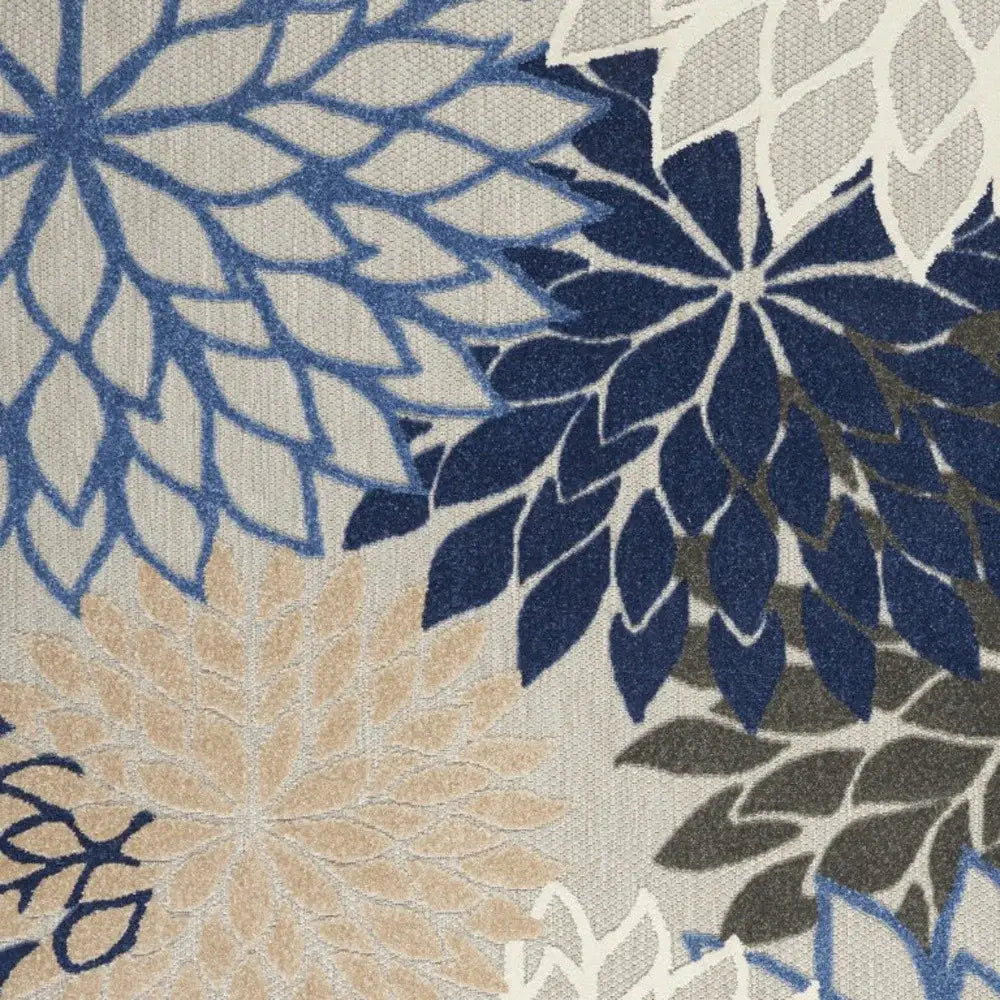 5' X 8' Blue And Gray Indoor Outdoor Area Rug - Homeroots - Flyclothing LLC
