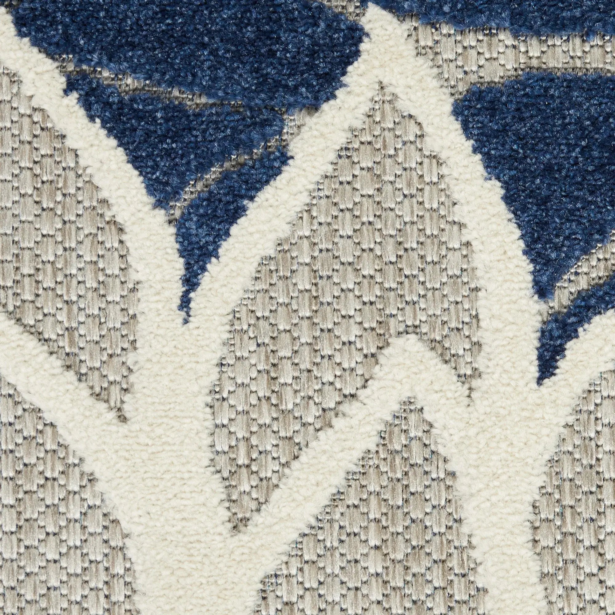 2' X 6' Ivory and Blue Floral Handmade Indoor Outdoor Runner Rug - Homeroots - Flyclothing LLC