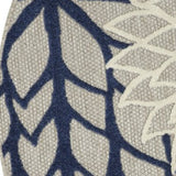 4' Round Ivory And Blue Round Floral Indoor Outdoor Area Rug - Homeroots