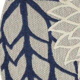 5' Round Ivory And Blue Round Floral Indoor Outdoor Area Rug - Homeroots