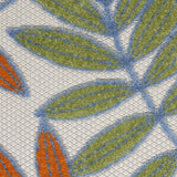 4' X 6' Green And Ivory Floral Indoor Outdoor Area Rug - Homeroots