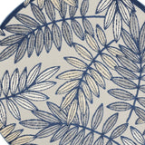 5' Round Ivory And Blue Round Floral Indoor Outdoor Area Rug - Homeroots
