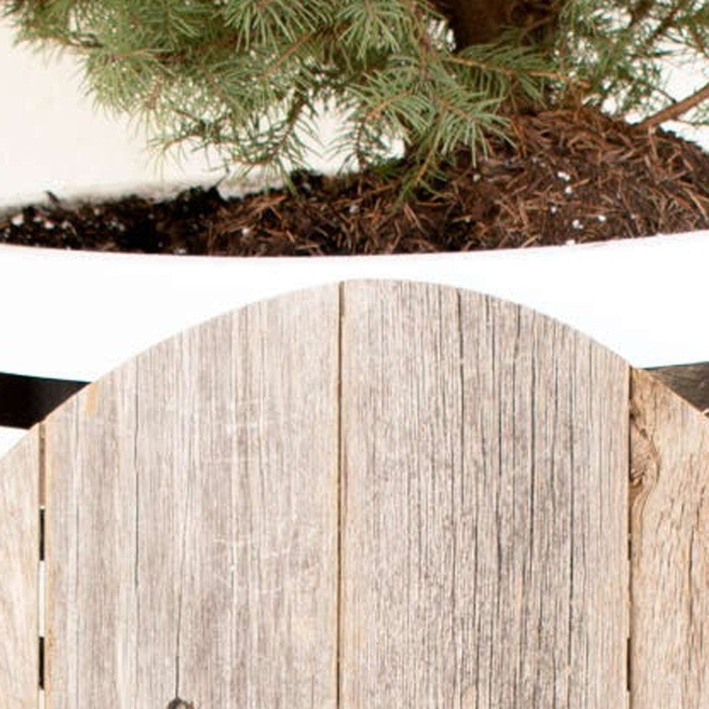 18" Rustic Farmhouse Gray Wooden Large Egg - Homeroots