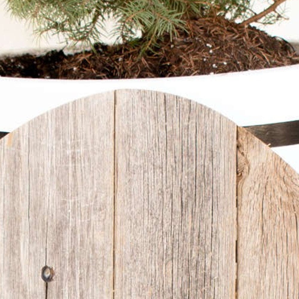 18" Rustic Farmhouse Gray Wooden Large Egg - Homeroots
