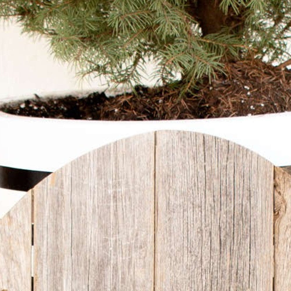 18" Rustic Farmhouse Gray Wooden Large Egg - Homeroots