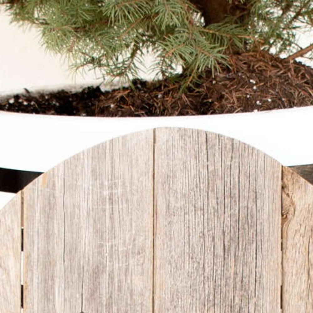 24" Rustic Farmhouse Gray Wood Large Egg - Homeroots - Flyclothing LLC