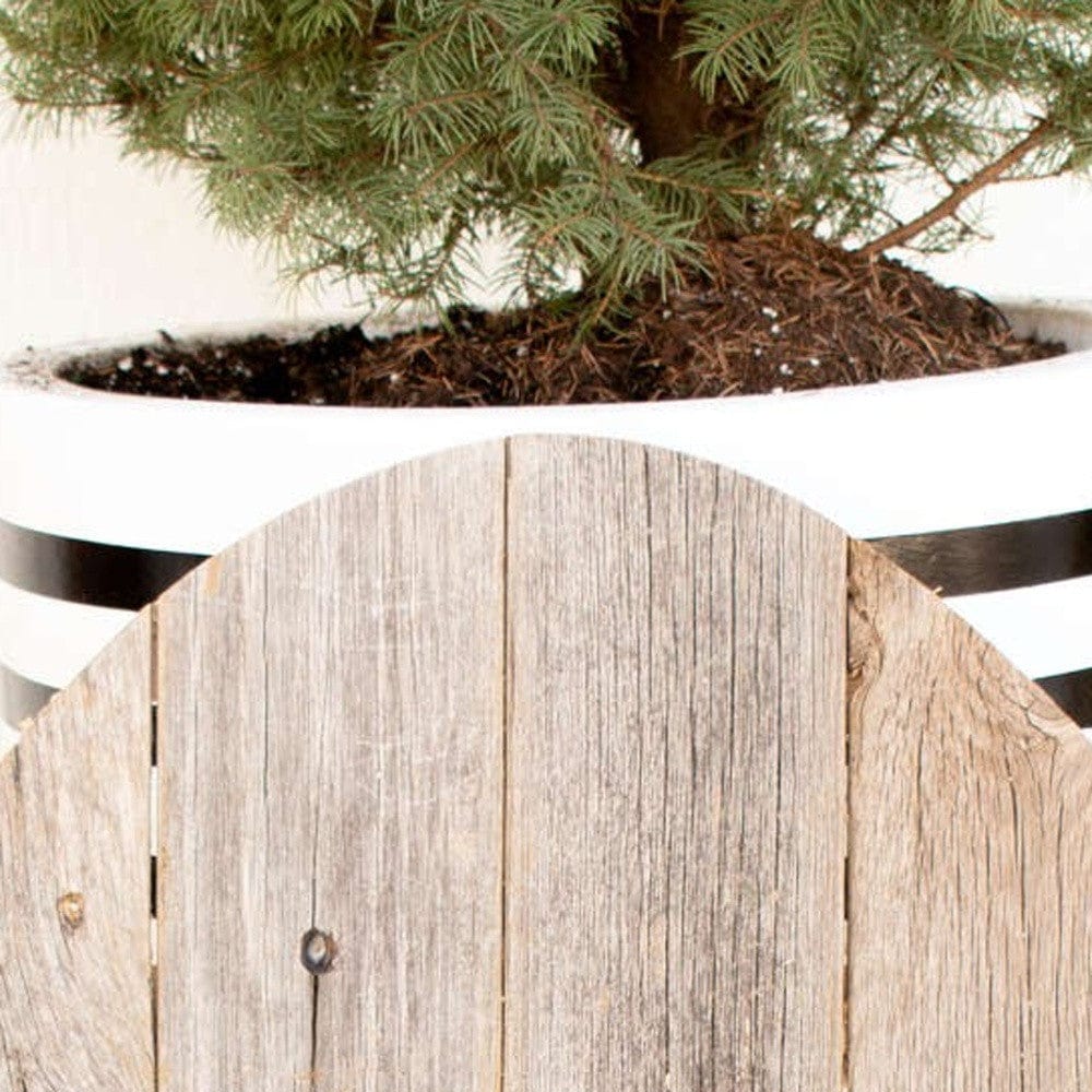 24" Rustic Farmhouse Gray Wood Large Egg - Homeroots - Flyclothing LLC