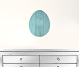12" Farmhouse Turquoise Wooden Large Egg - Homeroots