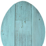 12" Farmhouse Turquoise Wooden Large Egg - Homeroots