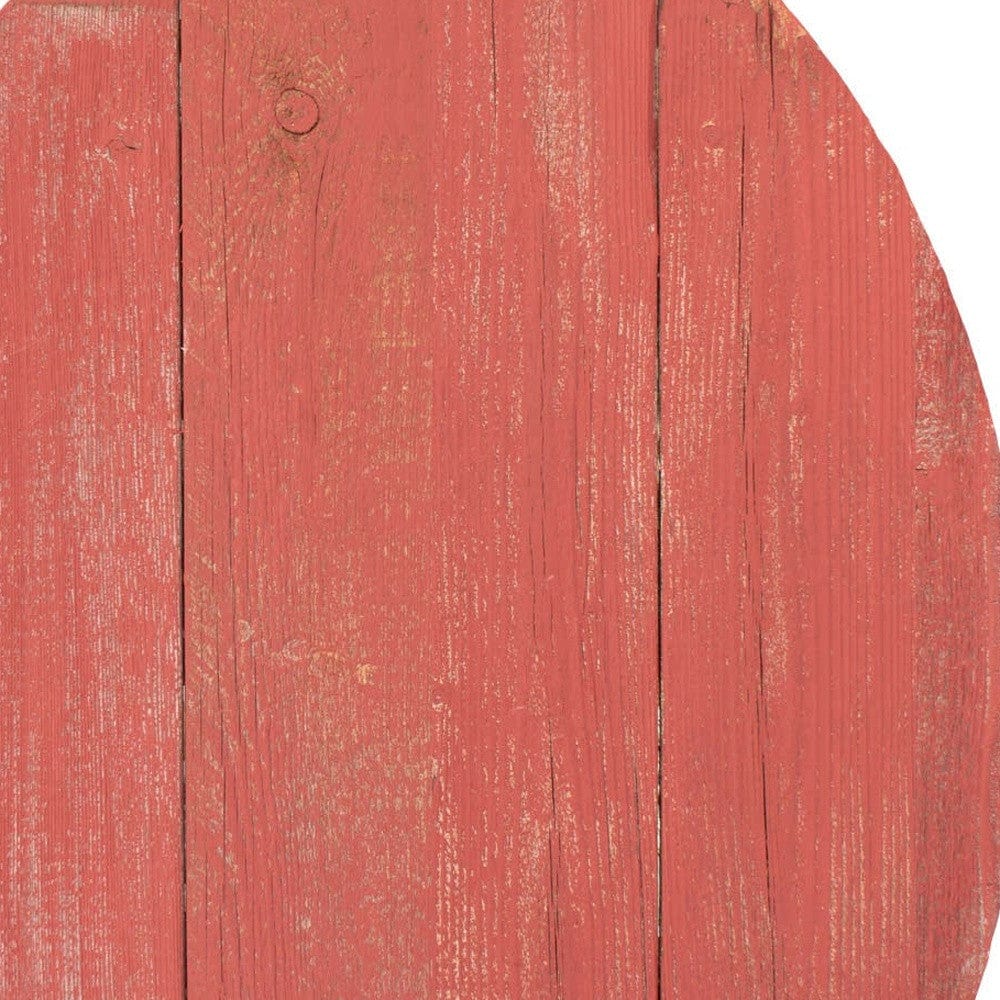 12" Farmhouse Red Wooden Large Egg - Homeroots - Flyclothing LLC