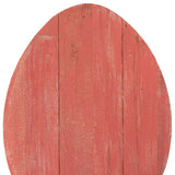 12" Farmhouse Red Wooden Large Egg - Homeroots - Flyclothing LLC