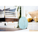 18" Rustic Farmhouse Turquoise Wooden Large Egg - Homeroots - Flyclothing LLC