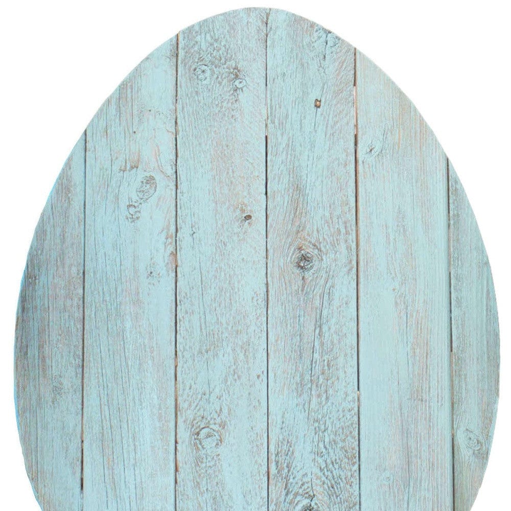 18" Rustic Farmhouse Turquoise Wooden Large Egg - Homeroots - Flyclothing LLC