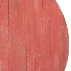 18" Rustic Farmhouse Red Wooden Large Egg - Homeroots
