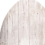 18" Rustic Farmhouse White Wash Wood Large Egg - Homeroots