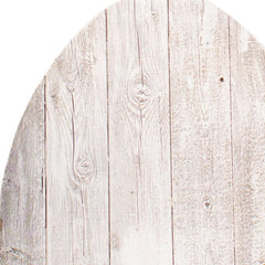 18" Rustic Farmhouse White Wash Wood Large Egg - Homeroots