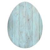 24" Rustic Farmhouse Turquoise Wood Large Egg - Homeroots