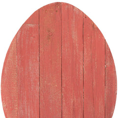 24" Rustic Farmhouse Red Wood Large Egg