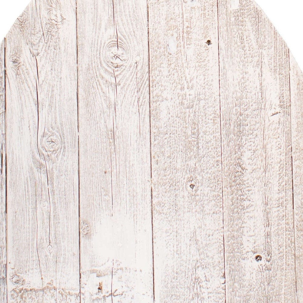 24" Rustic White Wash Wood Large Egg - Homeroots - Flyclothing LLC