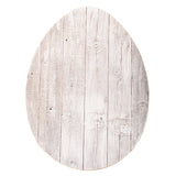 24" Rustic White Wash Wood Large Egg - Homeroots - Flyclothing LLC