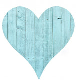 12" Turquoise Reclaimed Wood Heart Wall Decor - Homeroots - Flyclothing LLC