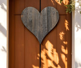 18" Weathered Gray Reclaimed Wood Heart Wall Decor - Homeroots