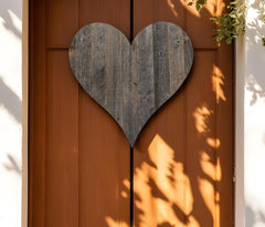 18" Weathered Gray Reclaimed Wood Heart Wall Decor - Homeroots